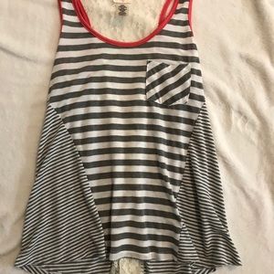 Striped Flowy Tank Top